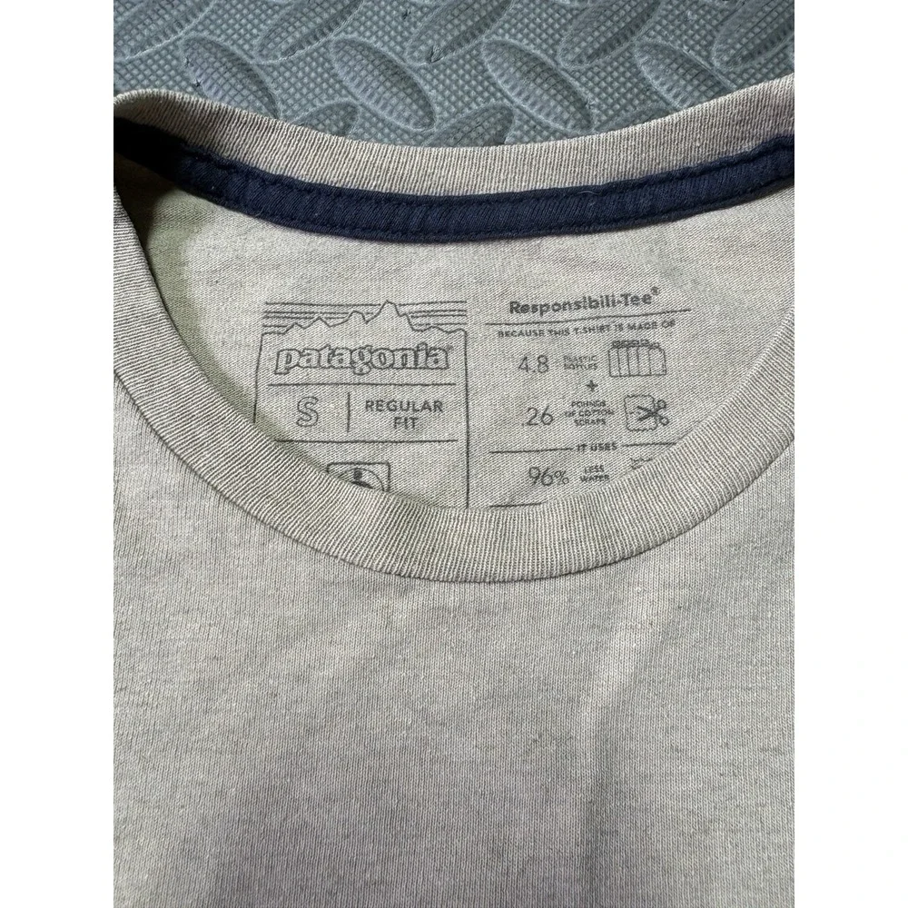 Patagonia Mens Sm Take a Stand Responsibili Tee Shirt Short Sleeve Fly Fishing